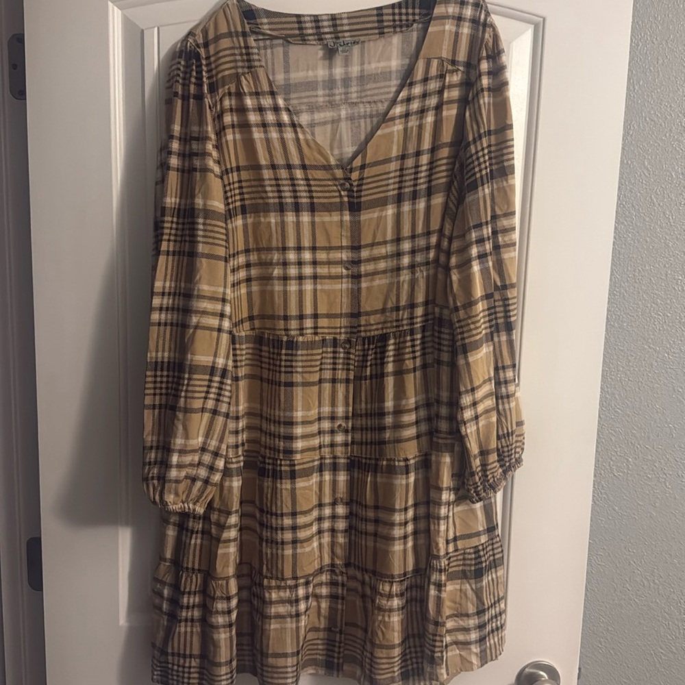 Plaid mini dress 2x